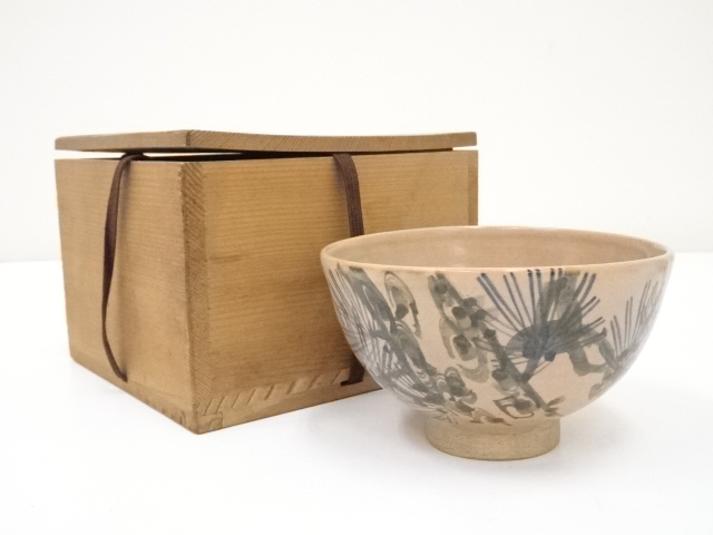 JAPANESE TEA CEREMONY / CHAWAN(TEA BOWL) / MUSHIAKE WARE / PINE